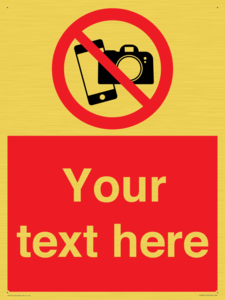 Custom No filming or photography